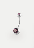 Gem Navel Barbell 14G | Amethyst-Image 1
