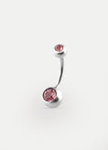 Gem Navel Barbell 14G | Purple-Image 1