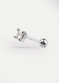 Gem Prong Set Ear Stud 18G | Clear-Image 1