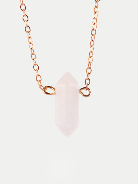 Gemstone Double Point Pendant