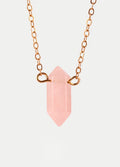 Gemstone Double Point Pendant | Rose Quartz-Image 1