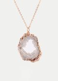 Aura Geode Pendant | Clear/ Gold-Image 1
