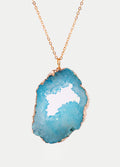 Aura Geode Pendant | Blue/Gold-Image 3