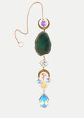 Gold Accent Suncatcher | Green Agate-Image 1