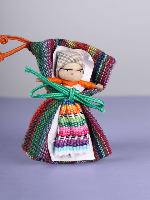 Guatemalan Worry Doll with Bag