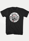 Guns N' Roses - Floral Fill Bullet Logo T-Shirt | Black-Image 1