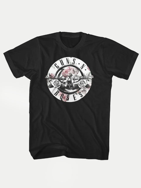 Guns N' Roses - Floral Fill Bullet Logo T-Shirt