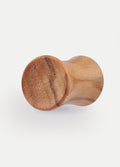 Hand Carved Olive Wood Plug | Brown-Image 1