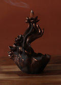 Hand & Lotus Bronze Backflow Holder | Bronze-Image 1