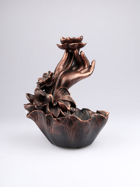 Hand & Lotus Bronze Backflow Holder