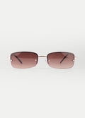 Hannah Rectangle Sunglasses | Gold-Image 1