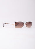 Hannah Rectangle Sunglasses | Gold-Image 2