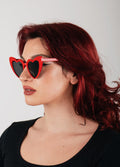 Heart Cateye Sunglasses | Red-Image 2