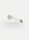 Heart Gem Ear Stud 18G | Clear-Image 1