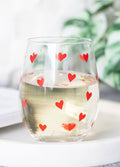 Heart Print Stemless Glass | One Colour-Image 1