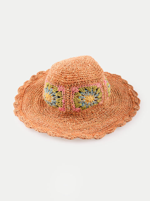 Hemp Cotton Flower Sun Hat