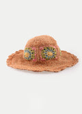 Hemp Cotton Flower Sun Hat | Clay-Image 2