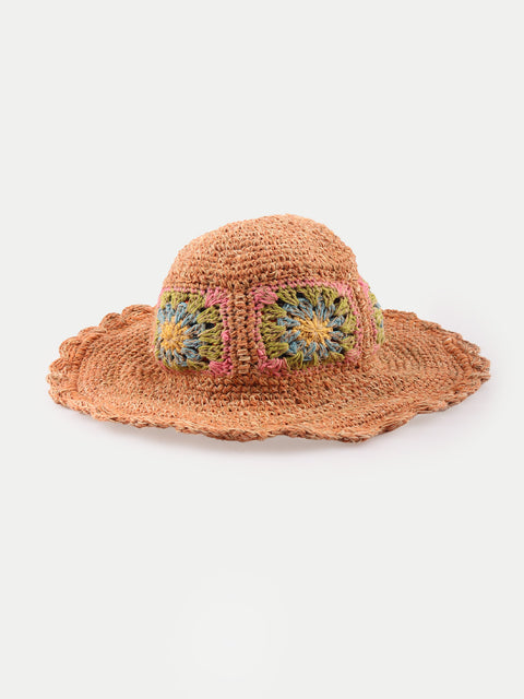 Hemp Cotton Flower Sun Hat