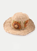 Hemp Cotton Flower Sun Hat | Cream-Image 1