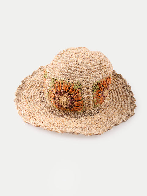Hemp Cotton Flower Sun Hat