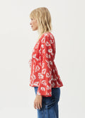 Hibiscus - Organic Tencel Tie Blouse | Hibiscus-Image 2