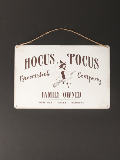 Hocus Pocus Broomstick Company - Metal Sign