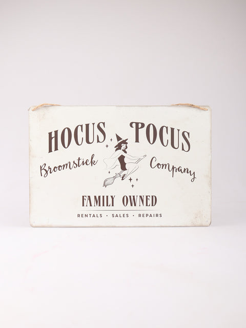 Hocus Pocus Broomstick Company - Metal Sign