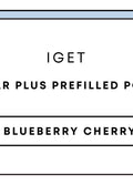 IGET Bar Plus Prefilled Pod 10k | Blueberry Cherry-Image 1