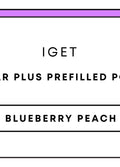 IGET Bar Plus Prefilled Pod 10k | Blueberry Peach-Image 1