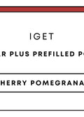 IGET Bar Plus Prefilled Pod 10k | Cherry Pomegranate-Image 1