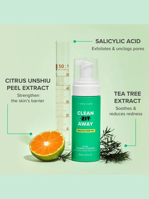 I DEW CARE CLEAN ZIT AWAY ACNE FOAMING CLEANSER