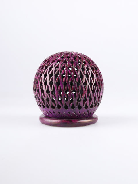 Incense Cone & Tealight Holder Ball Purple