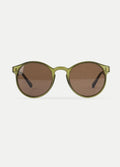 Indie Round Acrylic Sunglasses | Matte Green-Image 1