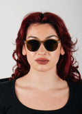 Indie Round Acrylic Sunglasses | Matte Green-Image 3