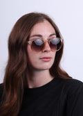 Indie Round Acrylic Sunglasses | Mustard-Image 2