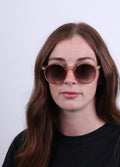 Indie Round Acrylic Sunglasses | Mustard-Image 3