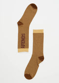 Invisible - Recycled Crew Socks | Toffee Stripe-Image 1
