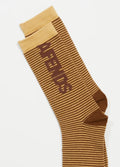 Invisible - Recycled Crew Socks | Toffee Stripe-Image 2