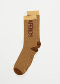 Invisible - Recycled Crew Socks | Toffee Stripe-Image 3