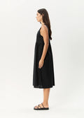 Jesse - Hemp Midi Dress | Black-Image 3