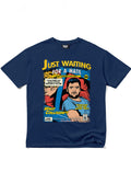 Just Waiting for a Mate T-Shirt | Navy-Image 1