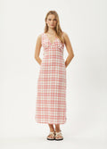 Kayla - Recycled Check Maxi Dress | Pink Check-Image 1