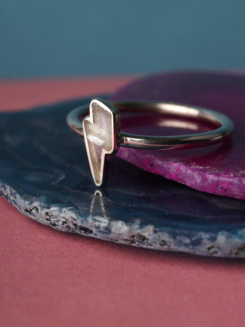 Labradorite Bolt Sterling Silver Ring