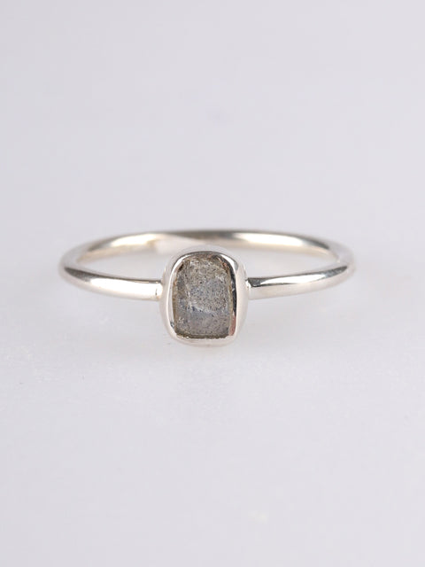 Labradorite Rough Sterling Silver Ring