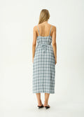 Lagoon - Hemp Seersucker Midi Dress | Overcast Check-Image 4