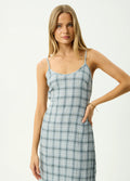 Lagoon - Hemp Seersucker Midi Dress | Overcast Check-Image 5