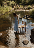 Lagoon - Hemp Seersucker Midi Dress | Overcast Check-Image 6