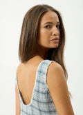 Lagoon Jesse - Hemp Seersucker Mini Dress | Overcast Check-Image 5