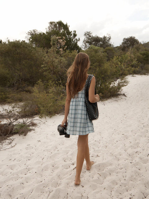 Lagoon Jesse - Hemp Seersucker Mini Dress