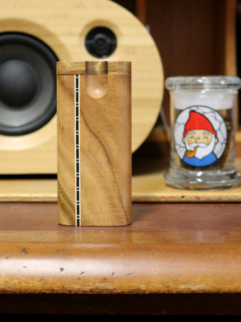 Large Teak Inlay Swivel Dug-out